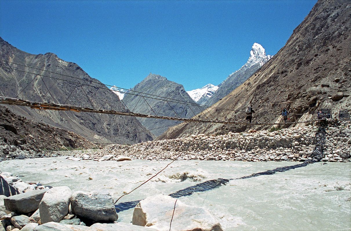 13 Bridge Over Dumordu River to Jhola Campsite Replaced Wooden Box And Steel Cable